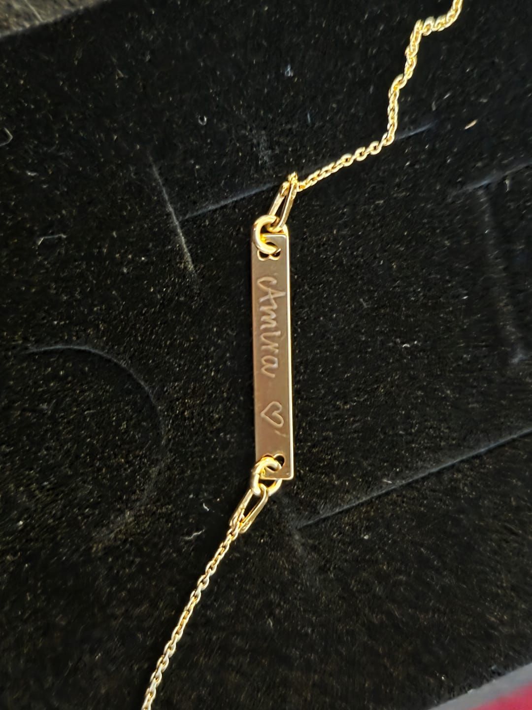 Customer photo review of Armband mit Gravur länglich