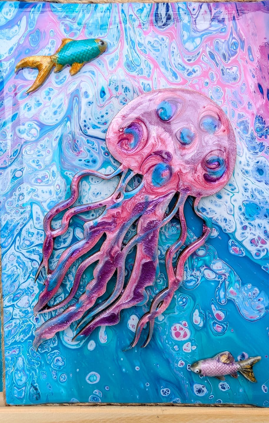 Customer photo review of Unfinished Wood Jellyfish Jelly Fish Silhouette - Craft- up to 46" DIY