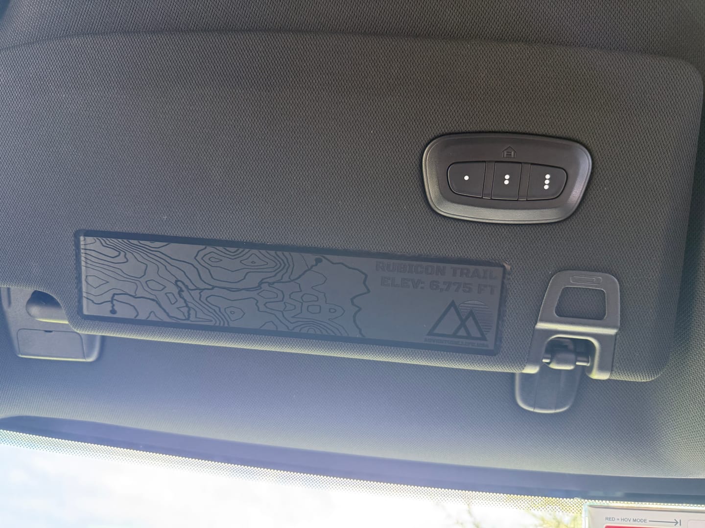 Customer photo review of Sun Visor Decal Set – Covers OEM Warning Labels | Driver + Passenger Pair