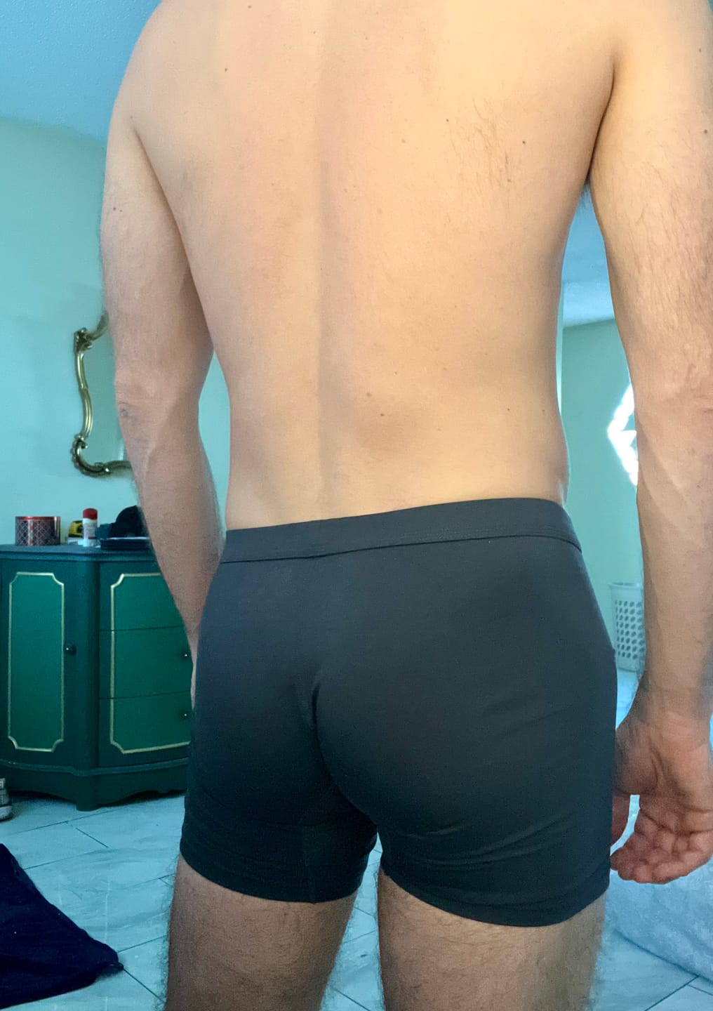 Customer photo review of Modal 7in Boxer Briefs V-FLY 3pk Slate/Heather Gray/Blue