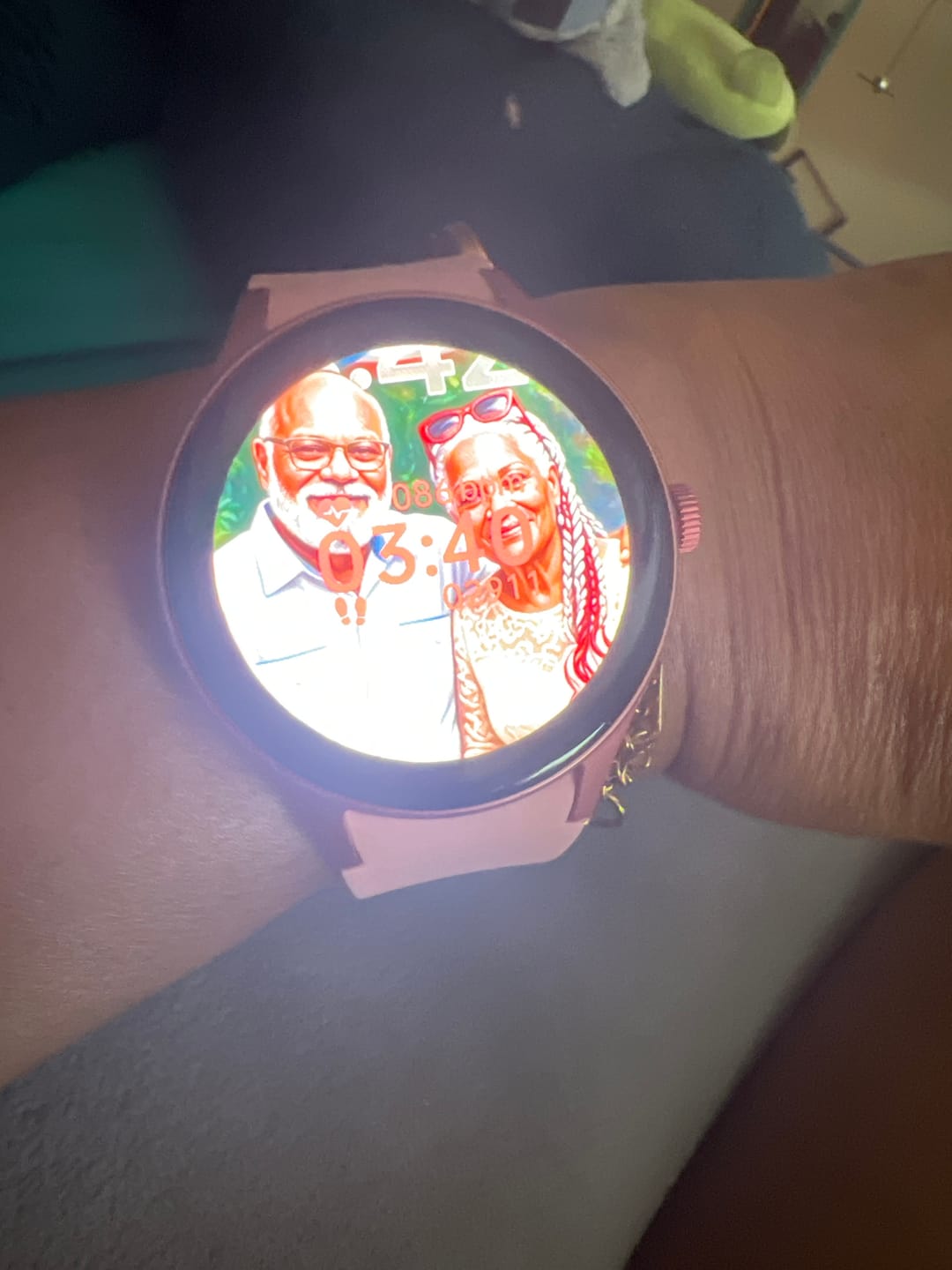 Customer photo review of BEARSCOME Blood Pressure Blood oxygen Blood Sugar Monitoring Bluetooth Talk Play Music Health Waterproof Smartwatch