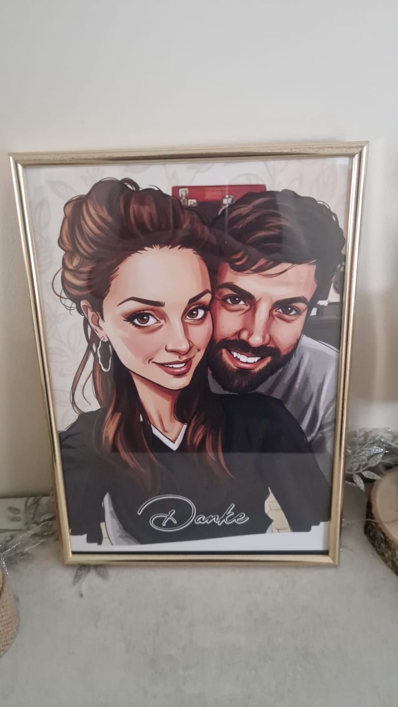 Customer photo review of ColorSketch Poster Dein Foto als handgezeichnete Karikatur