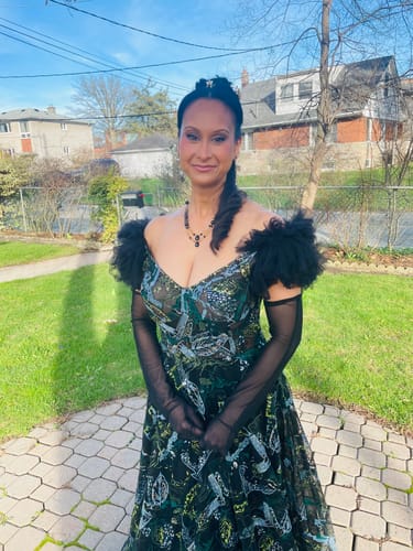 Customer photo review of Giselle Gown by Gemy Maalouf - RENTAL