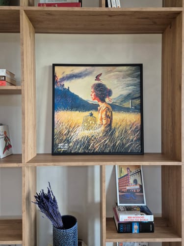 Customer photo review of Paveikslas “My Cage Is Empty My Bird Is Free”