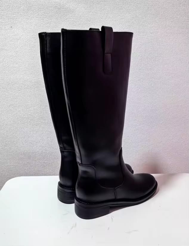 Customer photo review of July - Bottes Cavalières Femme Cuir Lisse Véritable Élégante