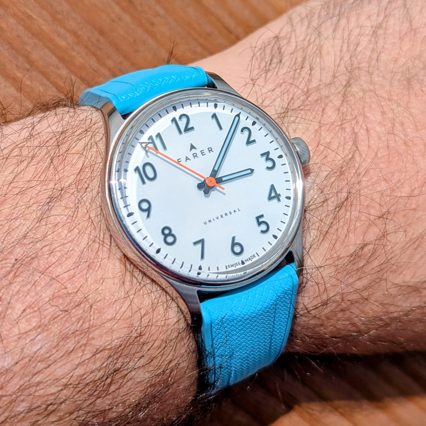 Customer photo review of Shark Skin Rubber - Sky Blue