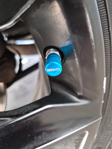 Customer photo review of 80Eighty® Purple Valve Stem Caps