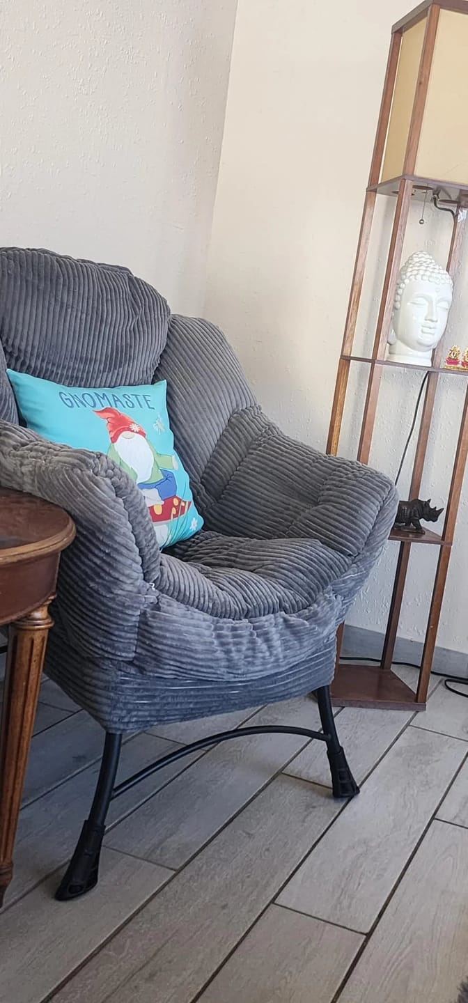 Customer photo review of Lazy Chair with Ottoman Folding Lounge