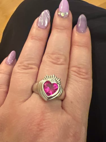 Customer photo review of Queen of Hearts Ring Silver