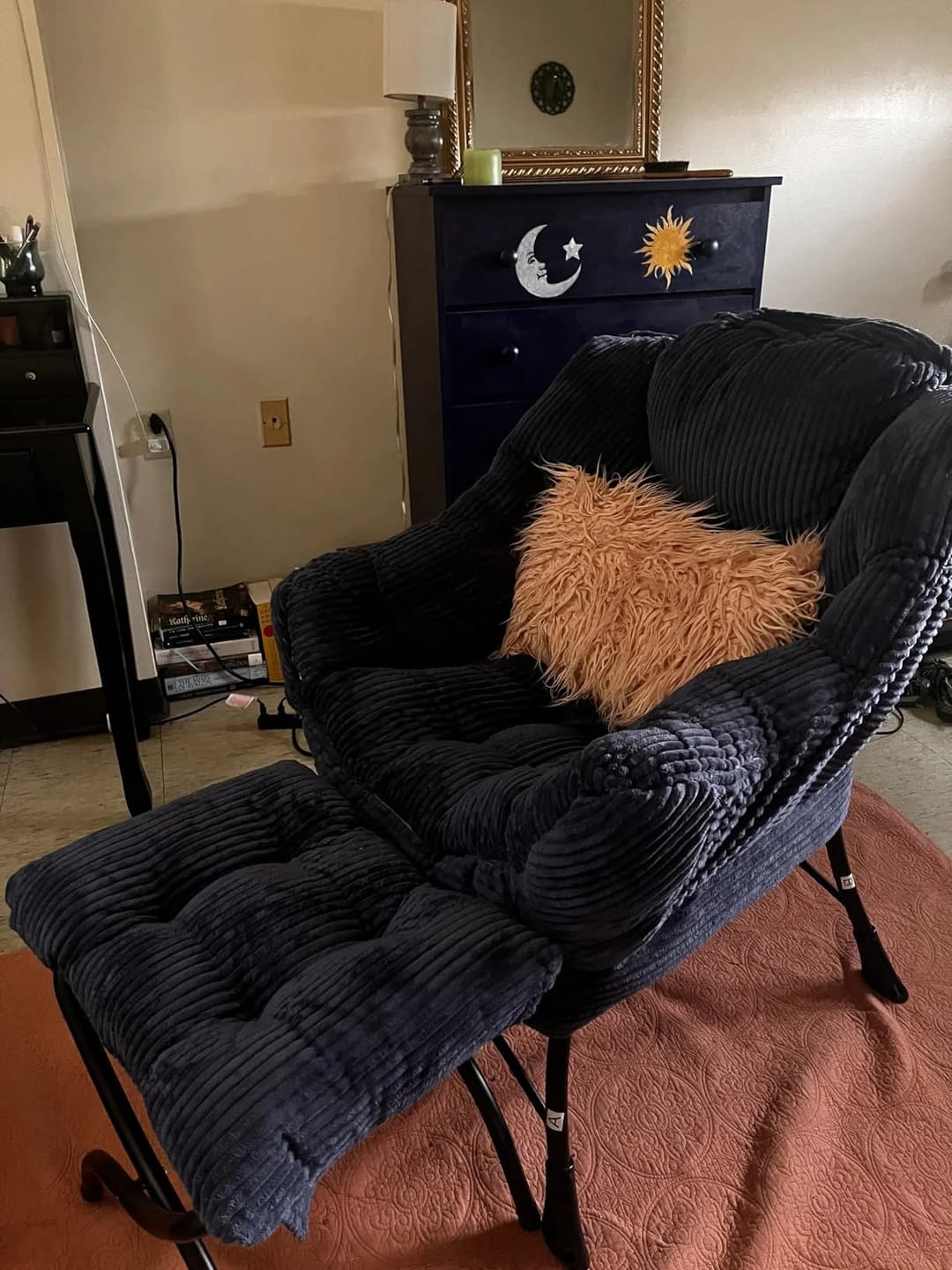Customer photo review of Lazy Chair with Ottoman Folding Lounge