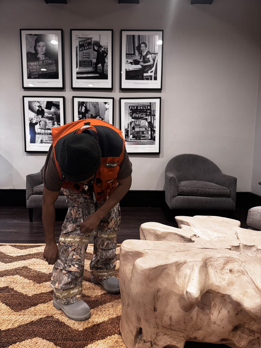 Customer photo review of Today Tomorrow FRVR Realtree Camo Cargo Pants - Baggy Fit | BLK FRVR