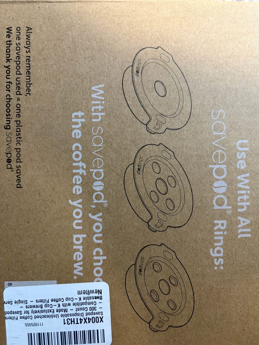 Customer photo review of Savepod® Disposable Coffee Filters - 100% Compostable