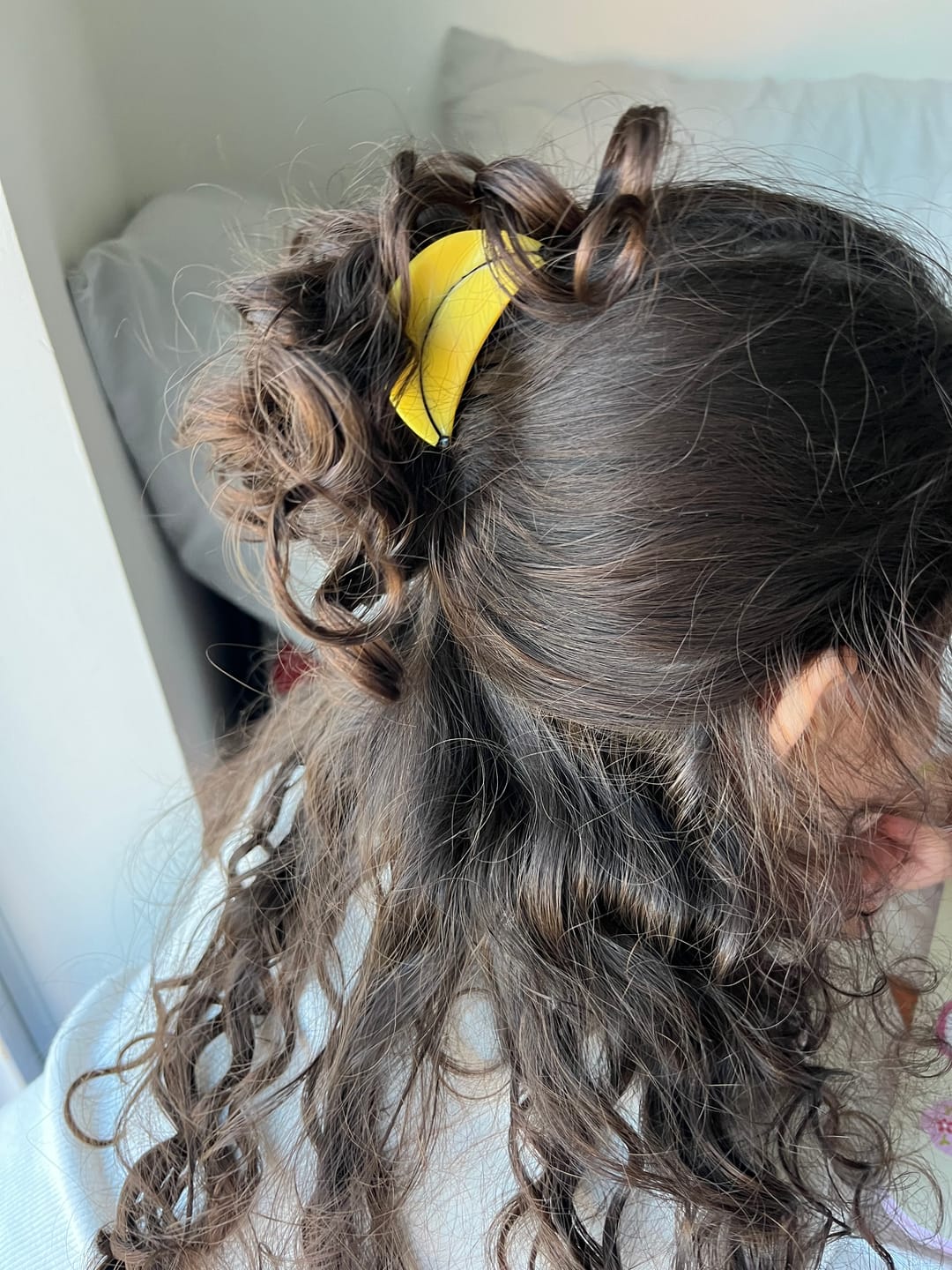 Customer photo review of Mini Banana Hair Claw Clip