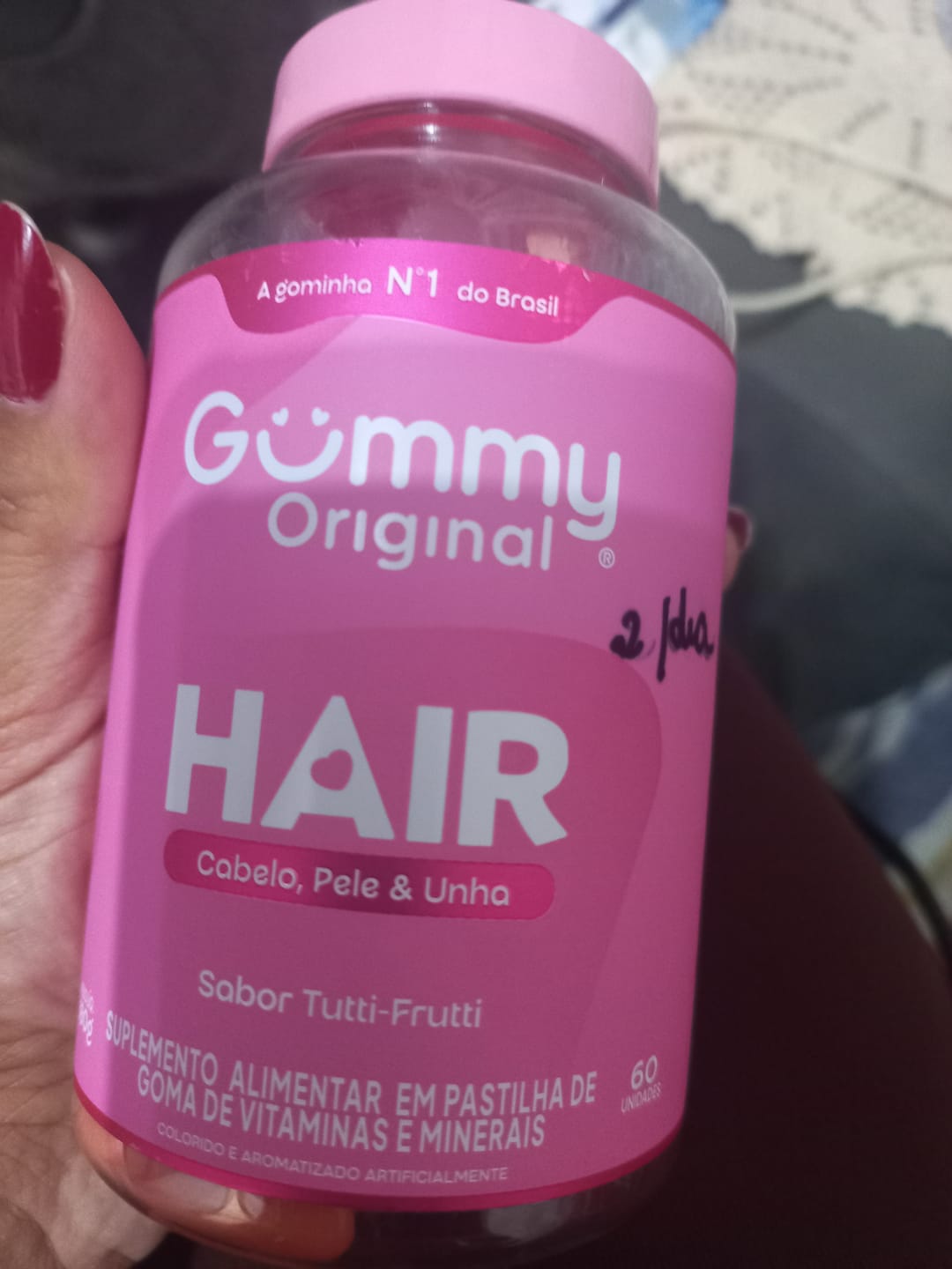 Customer photo review of 1 - Gummy® Hair - Tutti-Frutti 180g