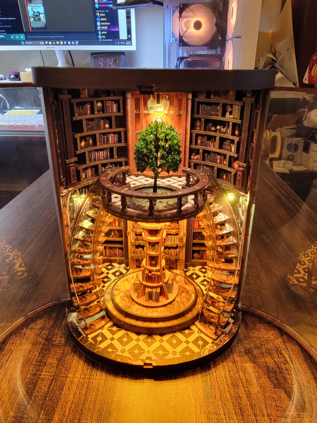 Customer photo review of Rokrgeek Wisdom Rings DIY Book Nook Kit