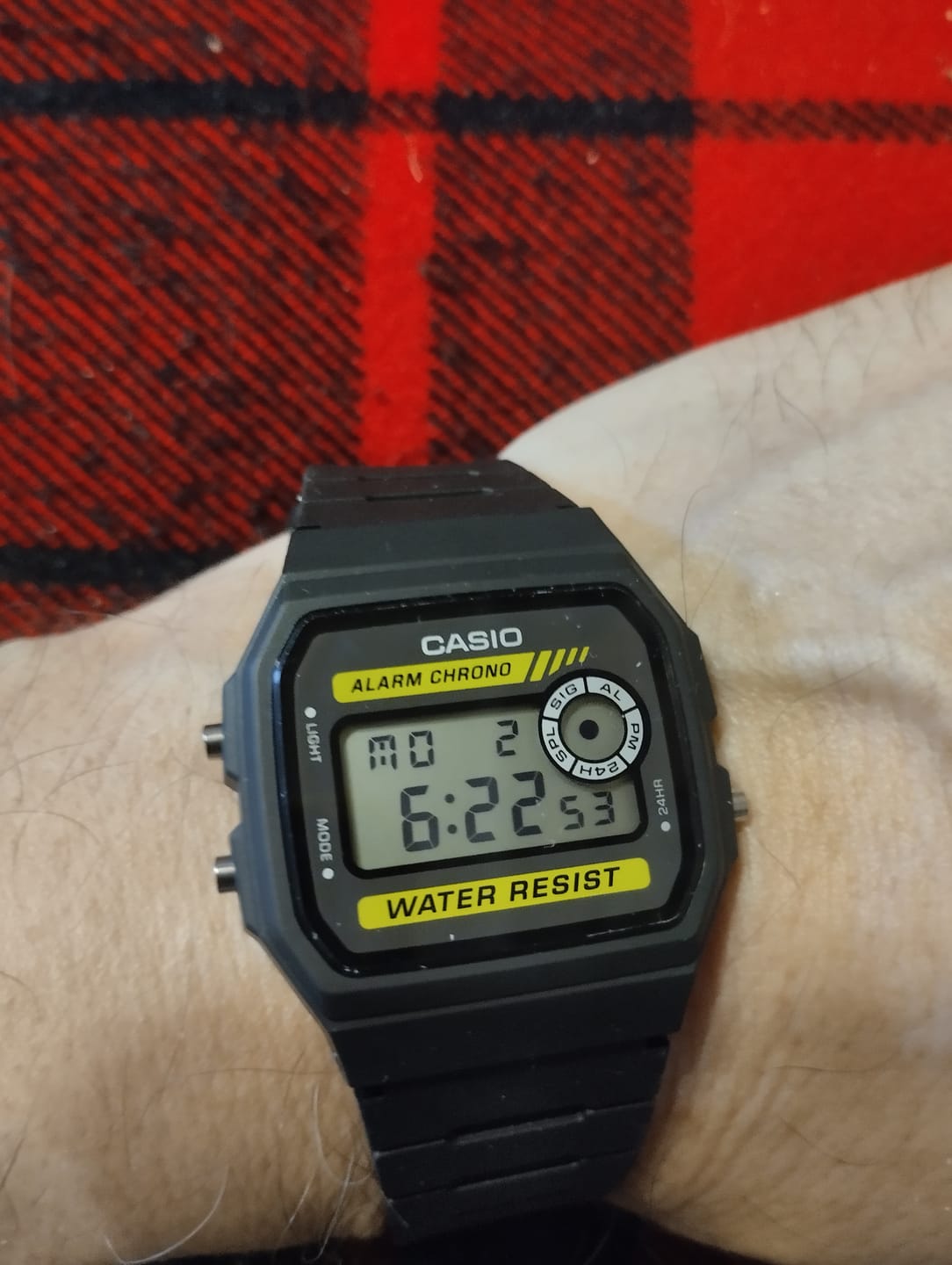 Customer photo review of Reloj Casio Vintage F-94WA-9JH Franjas Amarillas JDM