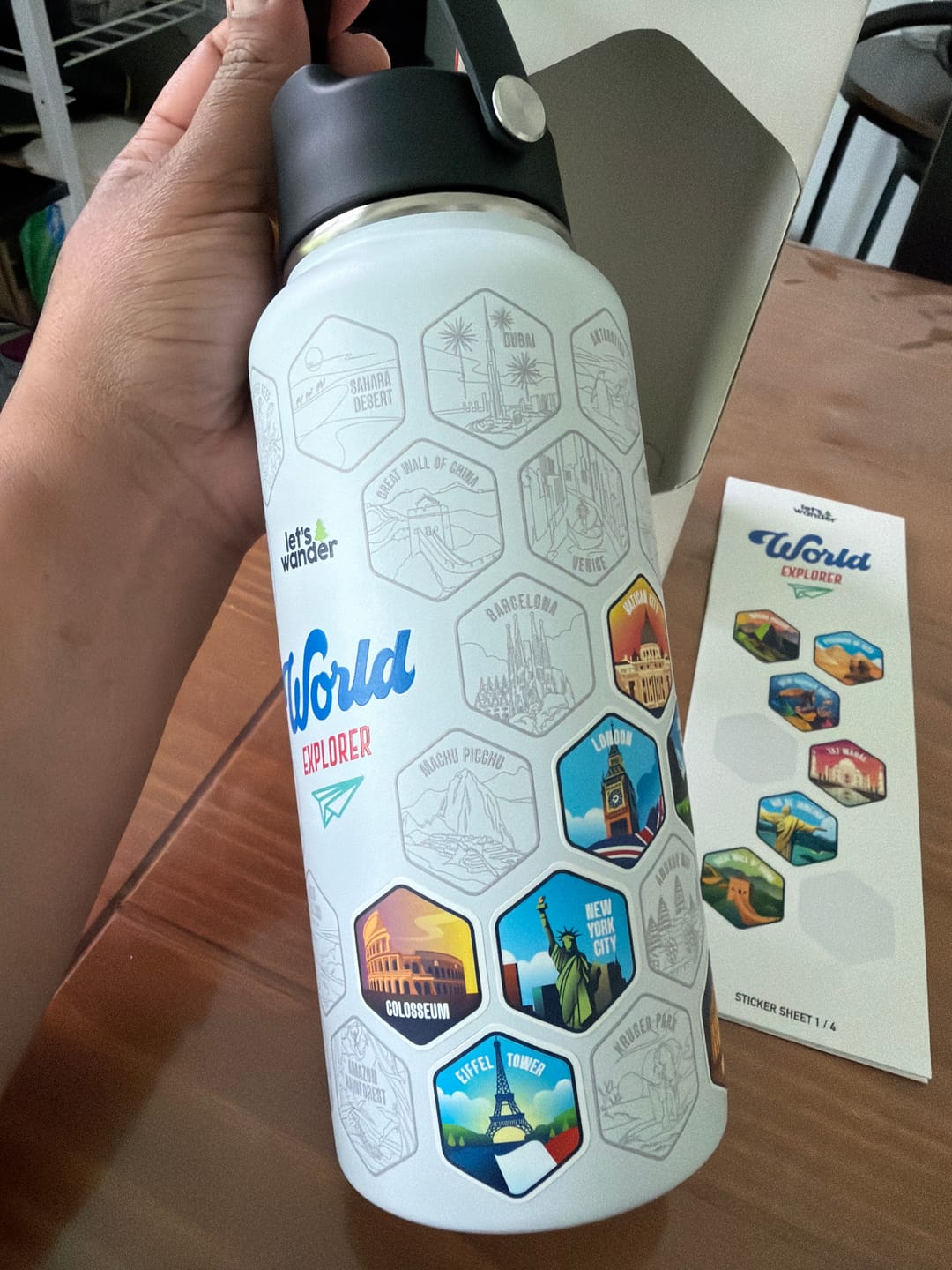 Customer photo review of Lets Wander - Extra World Explorer Sticker Set