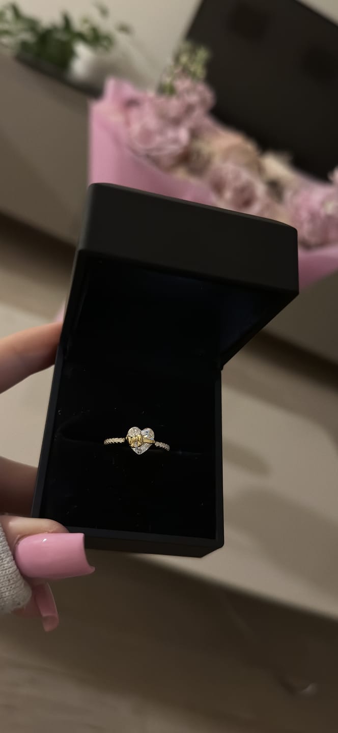 Customer photo review of Princess Heart Bow Ring | Limited Edition