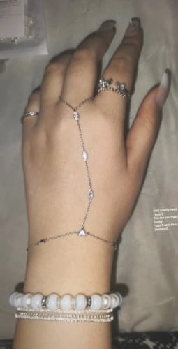 Customer photo review of Amélie Crystal Hand Chain