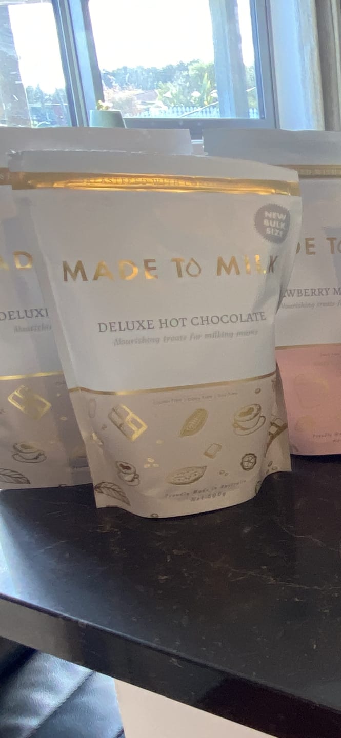 Customer photo review of Deluxe Lactation Hot Chocolate - GF, DF & SF