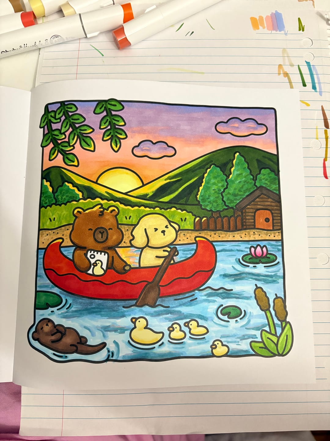 Customer photo review of Ohuhu Honolulu 168 Colors Dual Tips Alcohol Art Markers (New Color Codes)