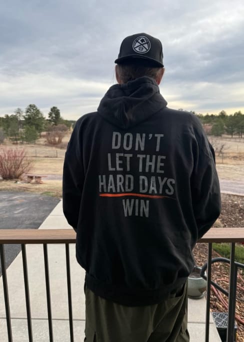 Customer photo review of Hard Days Hoodie