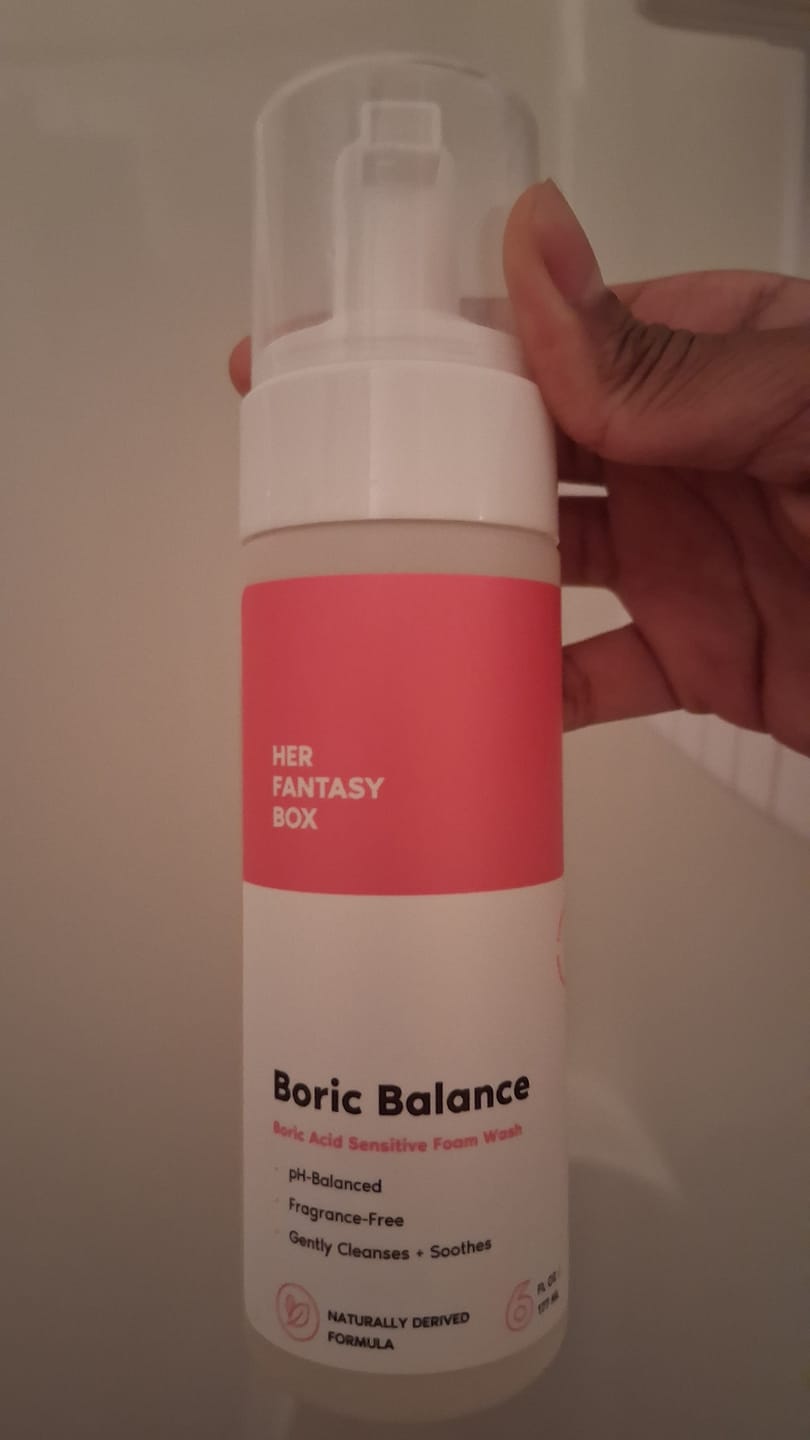 Customer photo review of Boric Balance - Sensitive Boric Acid Foam pH Wash - Natural Ingredients