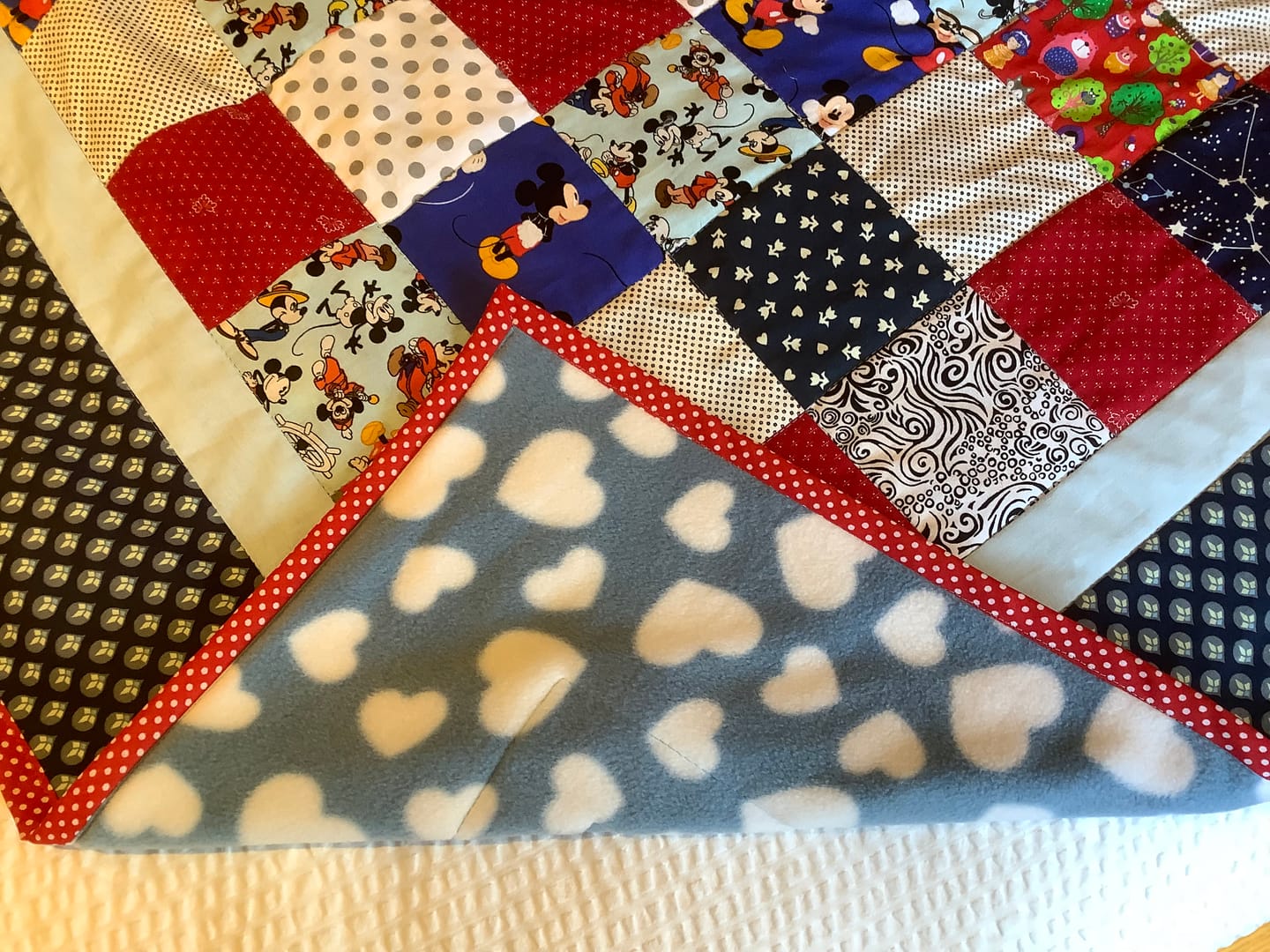 Customer photo review of All Over Hearts Anti Pill Polar Fleece Fabric