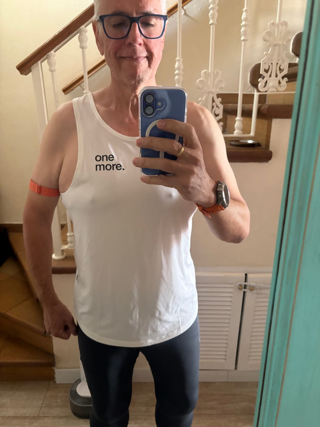 Customer photo review of saysky clean combat singlet, white.