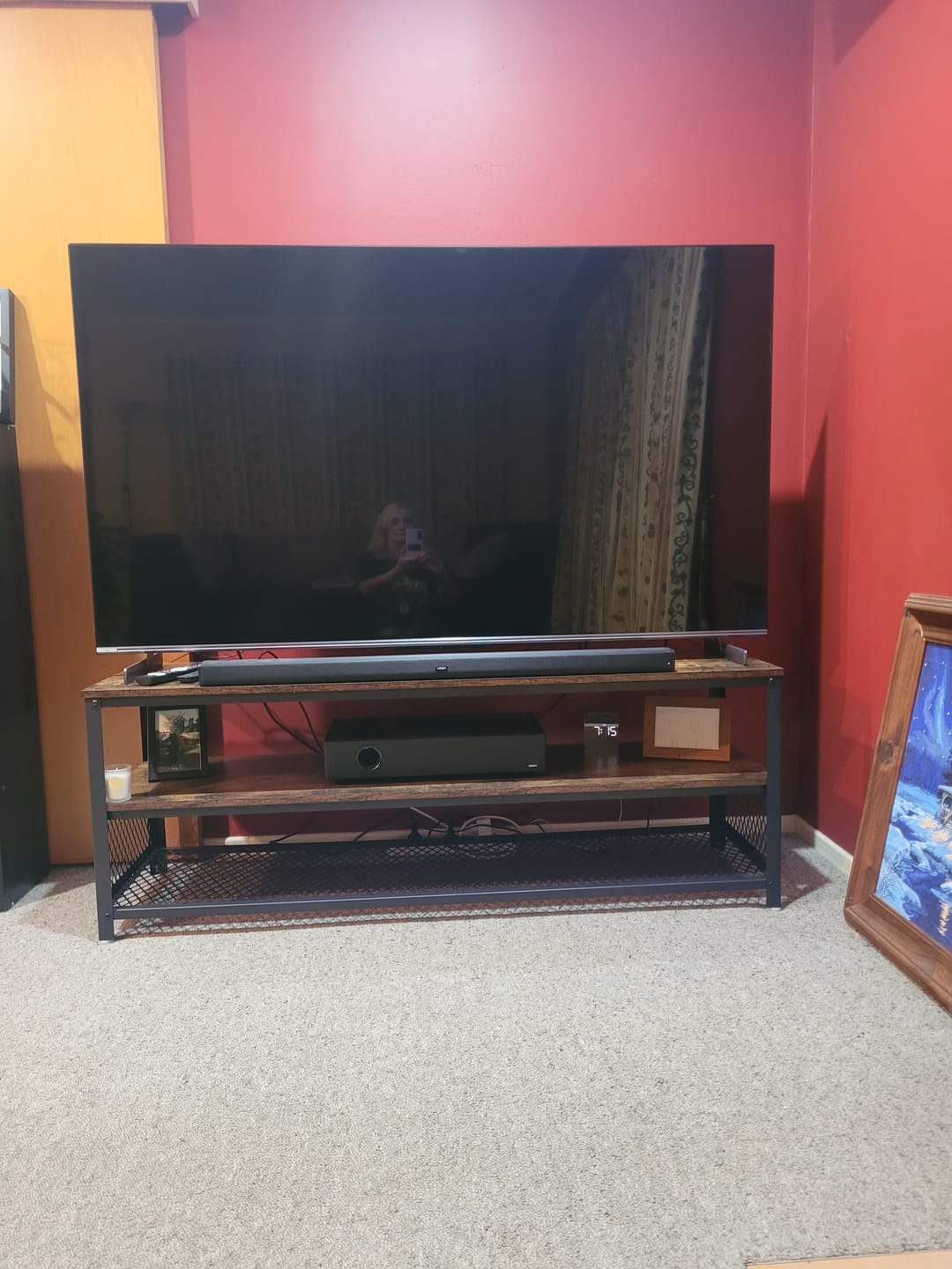 Customer photo review of Vasagle Entertainment Unit - 140cm Industrial Tv Stand