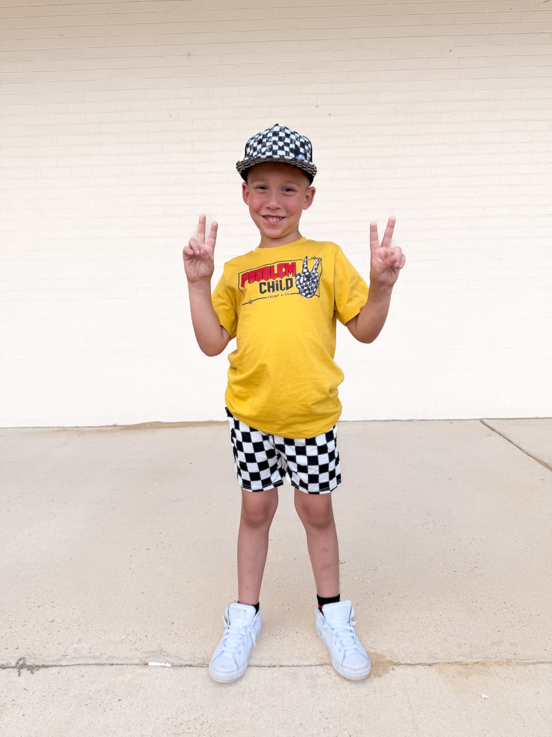Customer photo review of Problem Child | Mustard Graphic T-Shirt