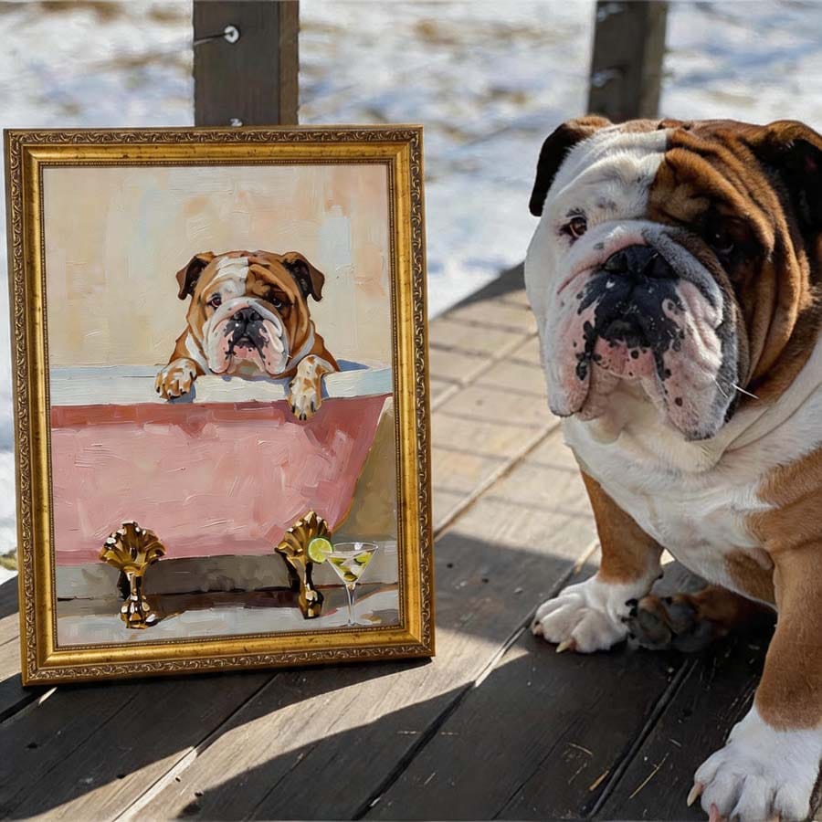 Customer photo review of Custom Pet Light Box Art (OIl painting)