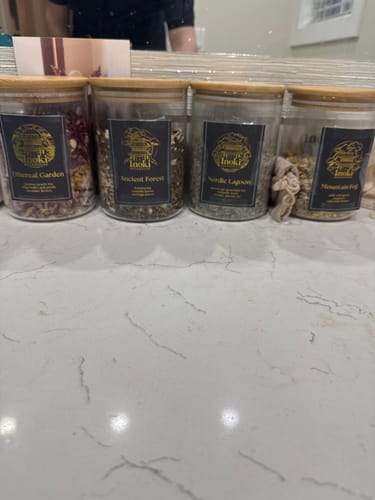 Customer photo review of Free Tea Bath Glass Jar