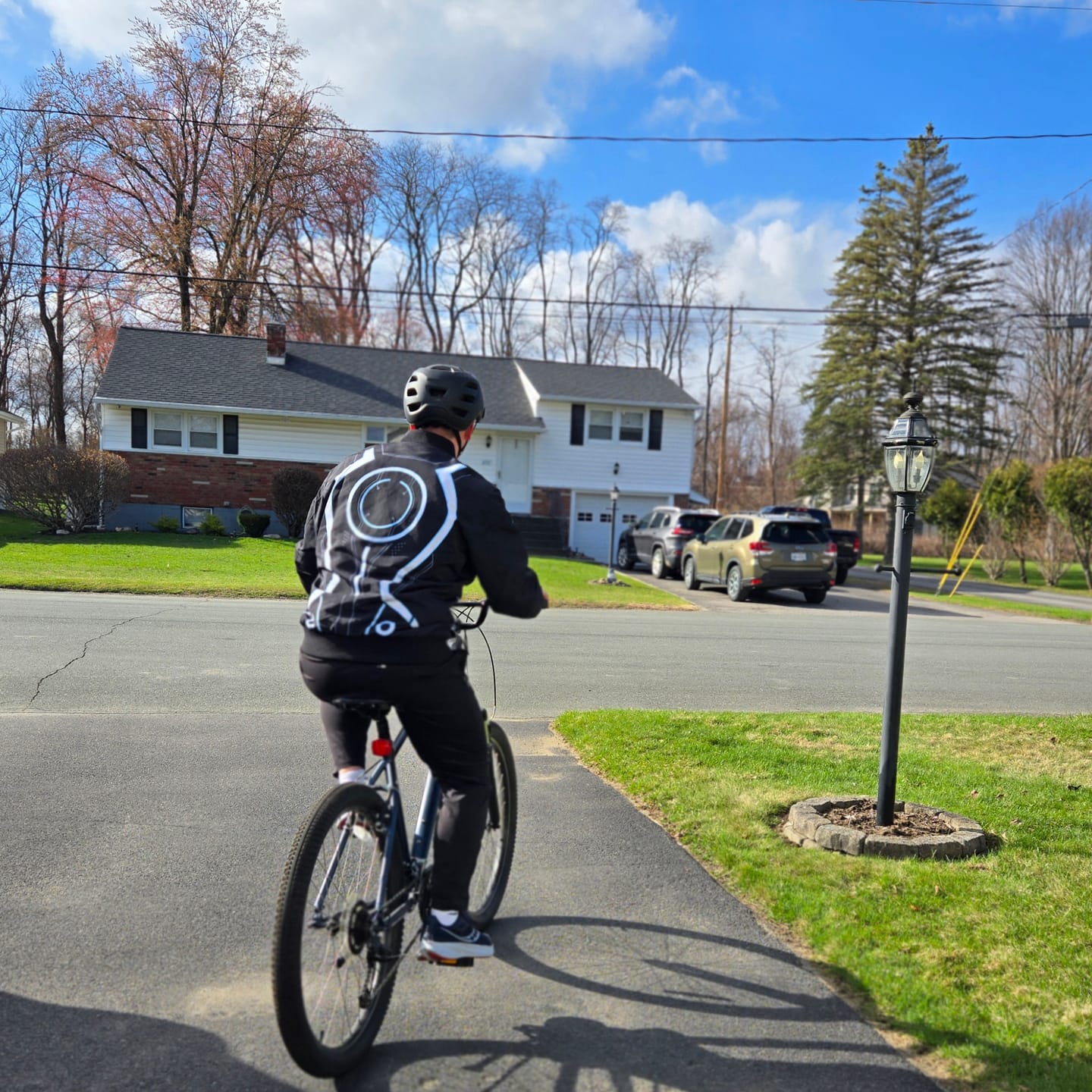 Customer photo review of Disney's Tron Legacy "Light Suit" – Reversible Bomber Jacket