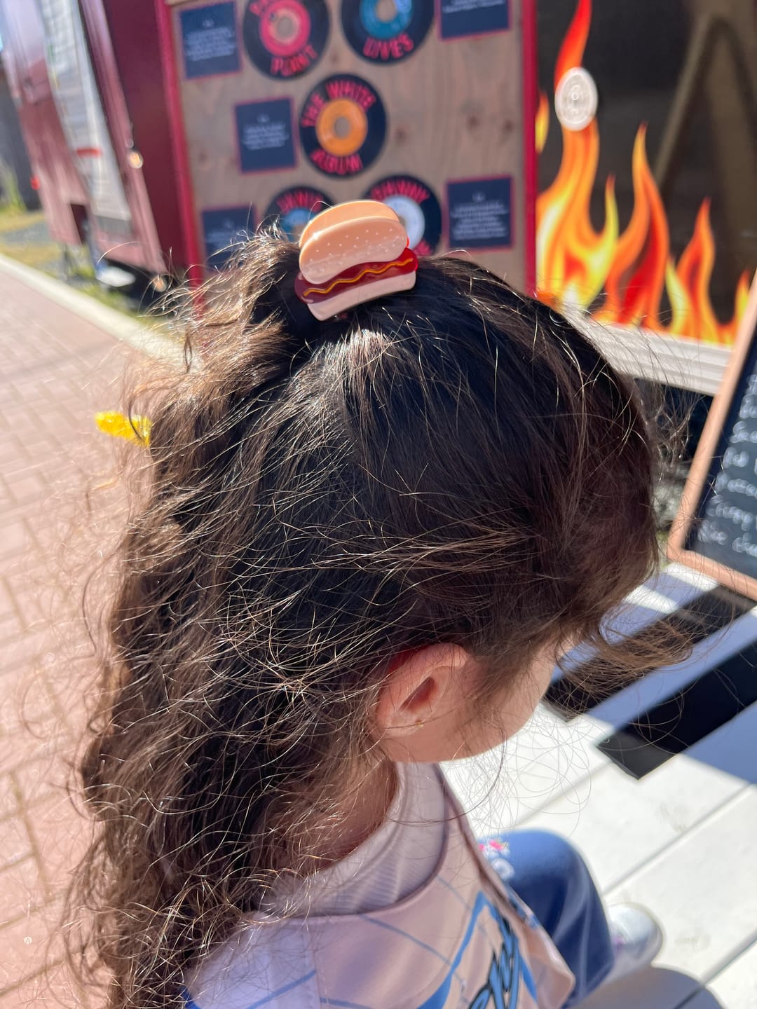 Customer photo review of Mini Hot Dog Hair Claw Clip