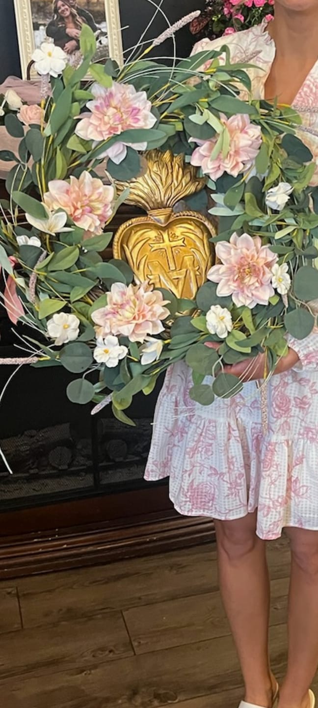 Customer photo review of To Jesus Through Mary Sacred Heart Ornament | Large