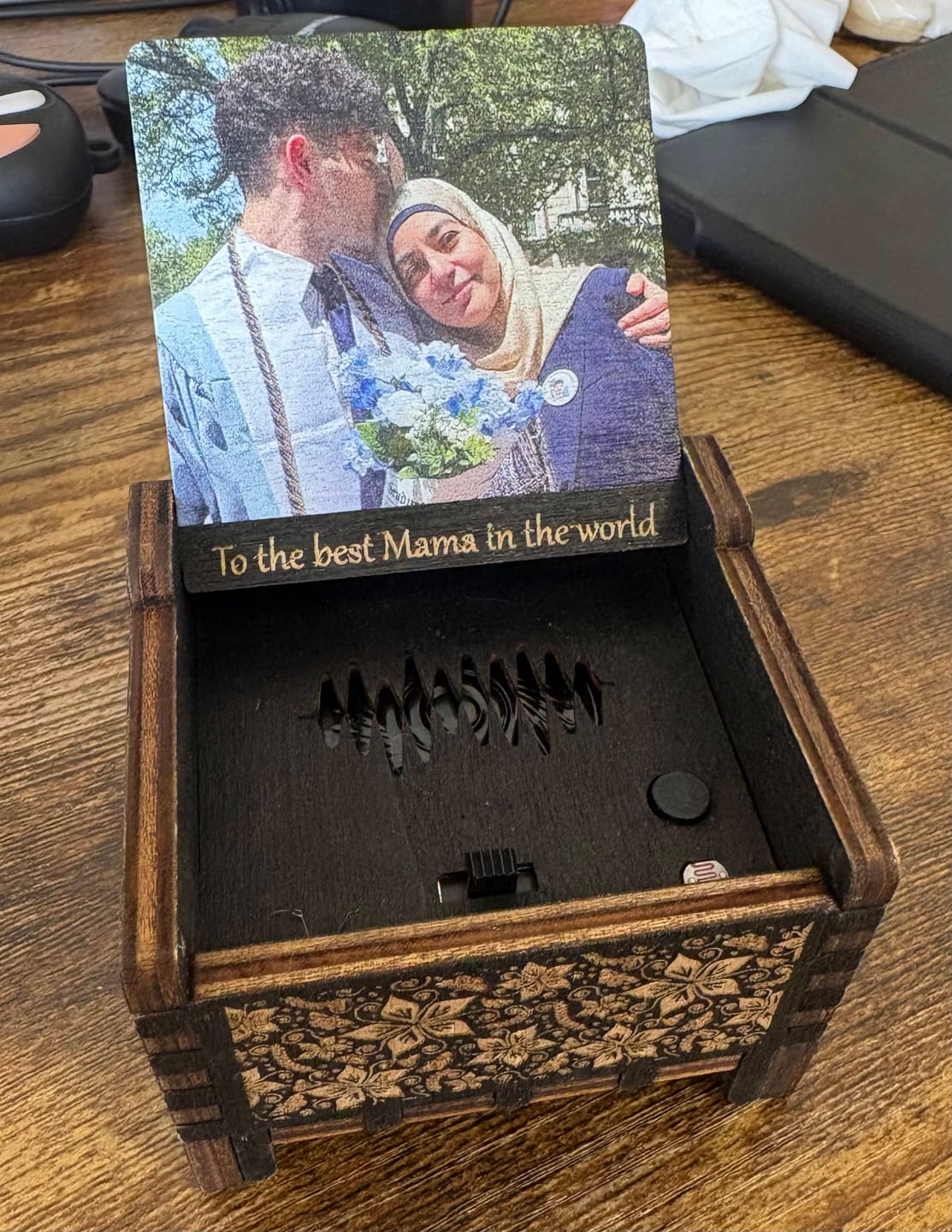 Customer photo review of Custom Digital Music Box - Any song, tune, or voice