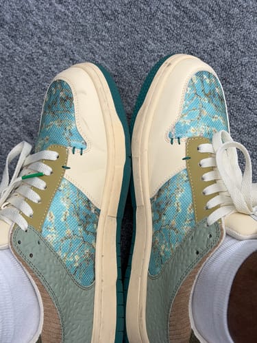 Customer photo review of Van Gogh Almond Blossoms inspired sneakers
