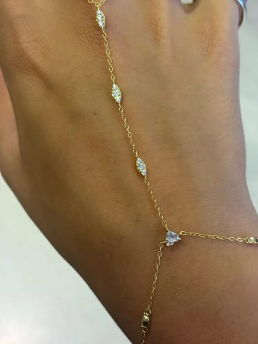 Customer photo review of Amélie Crystal Hand Chain