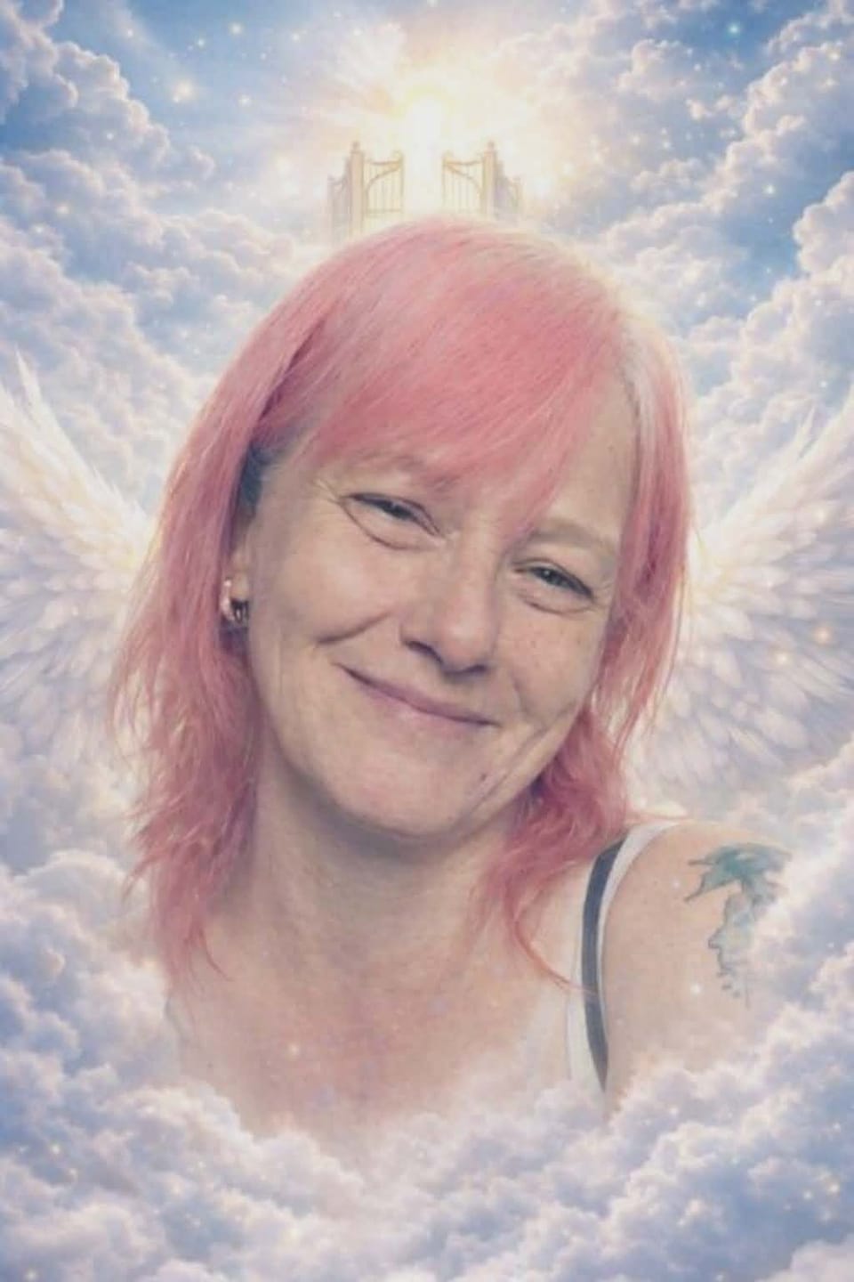 Customer photo review of Custom Photo Memorial Necklace/Keychain "I Will Carry You With Me” - N001