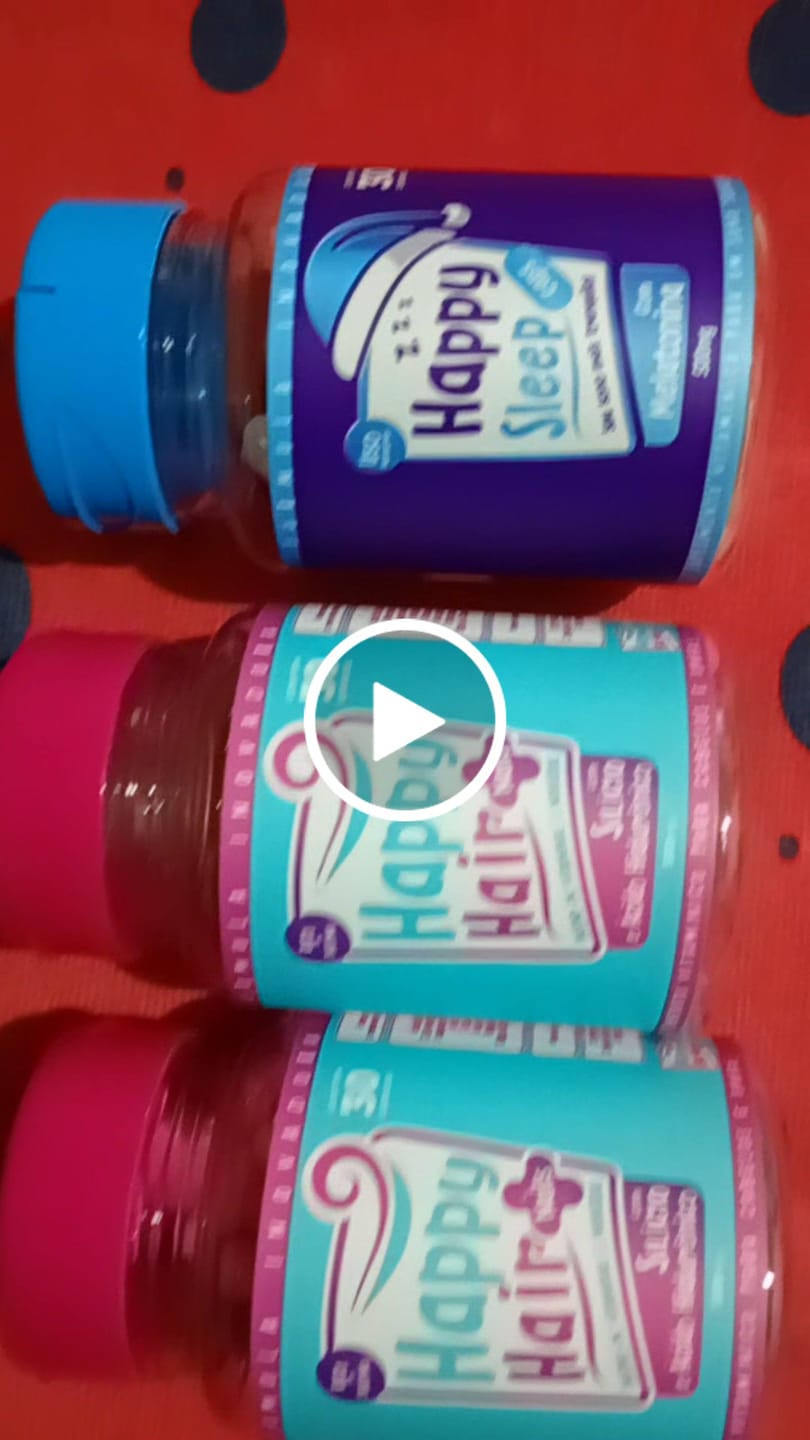 Customer video review of Happy Hair 3 Potes + 1 Melatonina Grátis