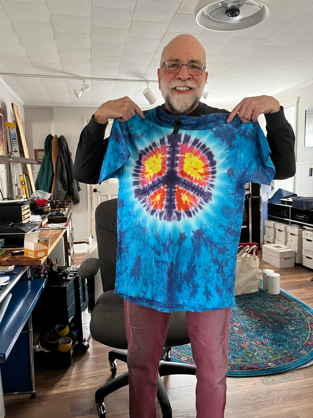 Customer photo review of Sunset Peace Tie Dye T Shirt