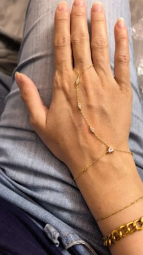 Customer photo review of Amélie Crystal Hand Chain