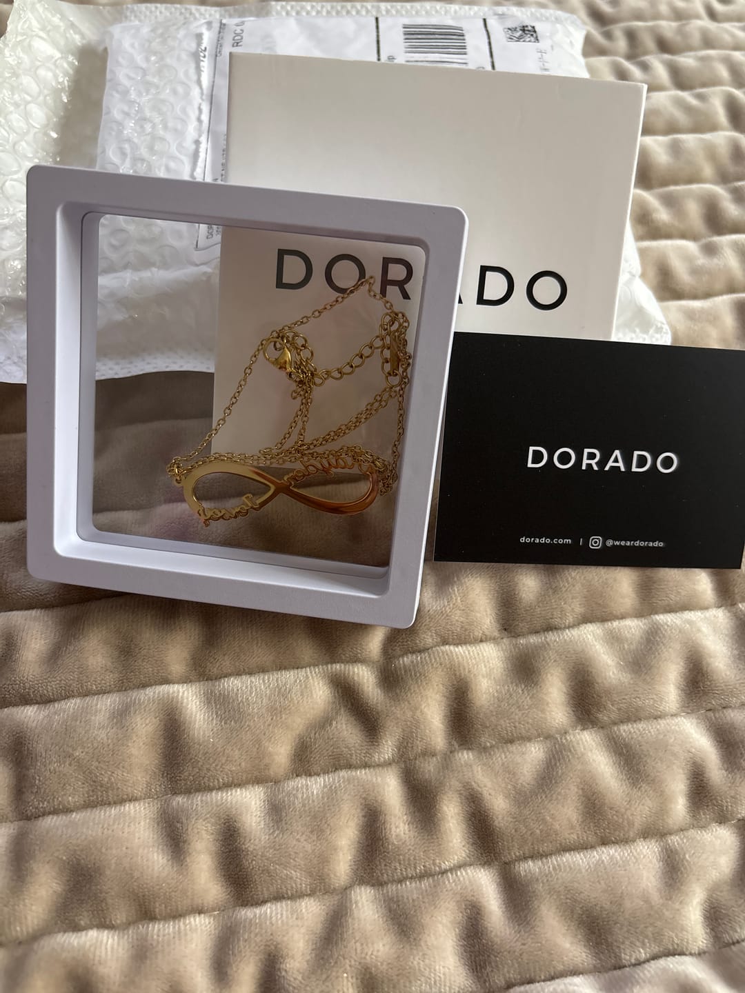 Customer photo review of Infinity Pendant Name Necklace