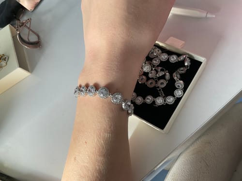 Customer photo review of Crystal Elegance Armband 14K Vergoldet