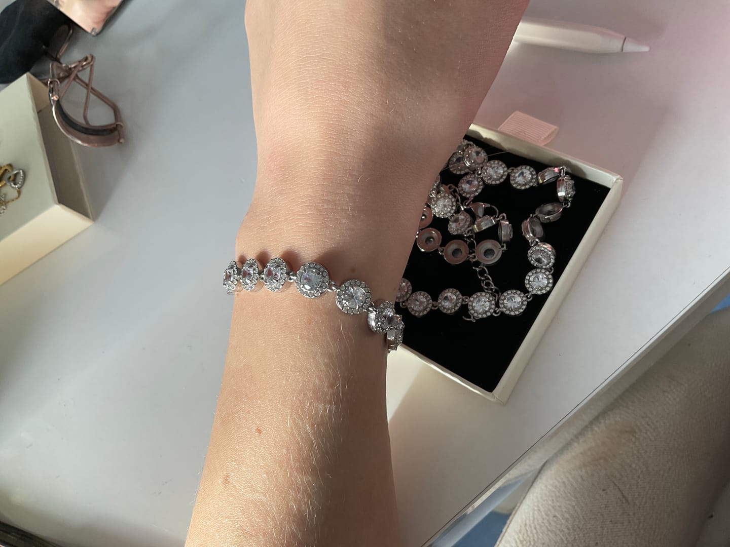 Customer photo review of Crystal Elegance Armband 14K Vergoldet