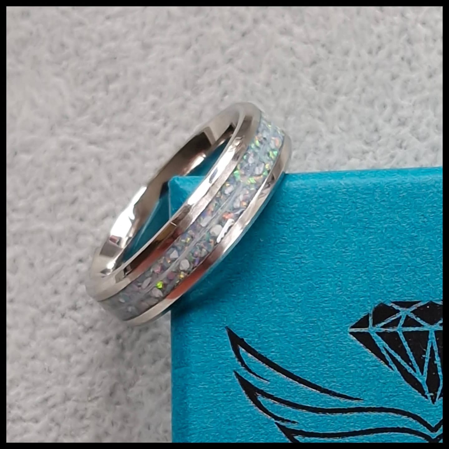 Customer photo review of 6mm width channel ring - Alternative metals