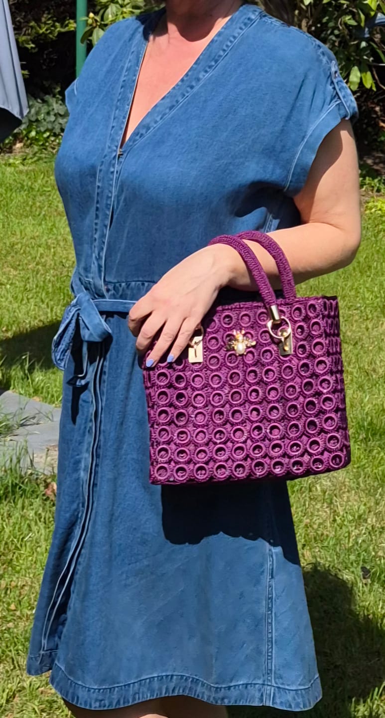 Customer photo review of CrochetPark™ Garden Bee Crochet Bag Kit