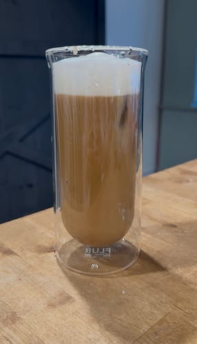 Customer photo review of FLUR Iced Coffee Glasses