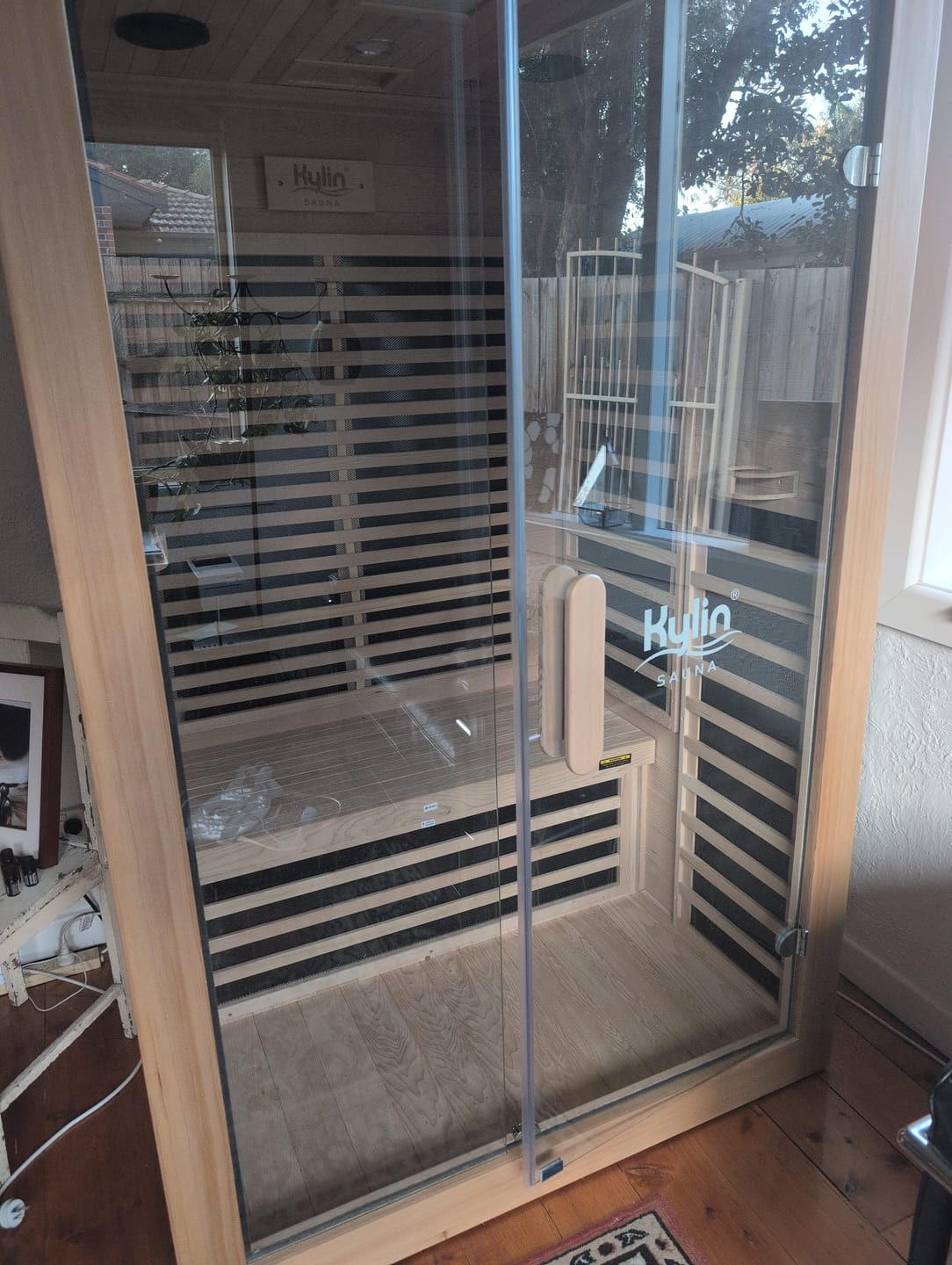 Customer photo review of Kylin Low EMF Carbon Infrared Sauna 2 Person with floor heater H6201-F